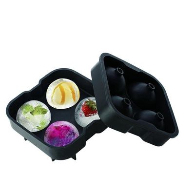 Forma Gelo Bola Esfera Grande Silicone Bola 4 Em 1 Gigante Whisky Drinks Com Funil Frutas Bar Festa