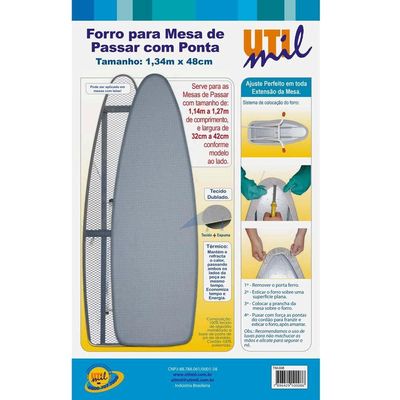 Forro para Mesa de Passar Ponta Utimil TM008 em Tecido Metalizado/Térmico
