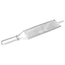 Conjunto de Grelha para Coraçãozinho e Espetos Simples Utimil em Aço Cromado, Aço Inox e Madeira – 3 Peças