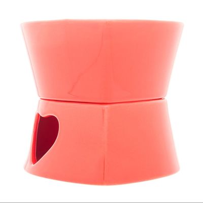 Aparelho de Fondue 4 Peças Wolff Coração para Duas Pessoas Vermelho - 400ml Vermelho