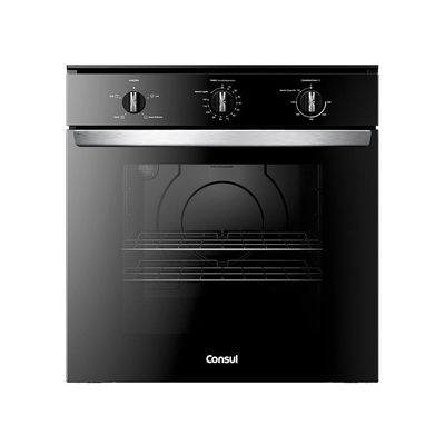 Forno Elétrico de Embutir Consul 84L COB84BE Porta Removível Timer Autodesligamento Luz Interna Preto Preto / 220
