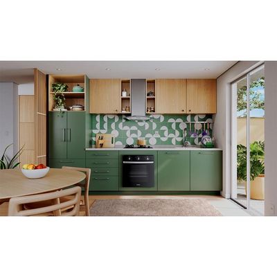 Forno Elétrico de Embutir Consul 84L COB84BE Porta Removível Timer Autodesligamento Luz Interna Preto Preto / 220