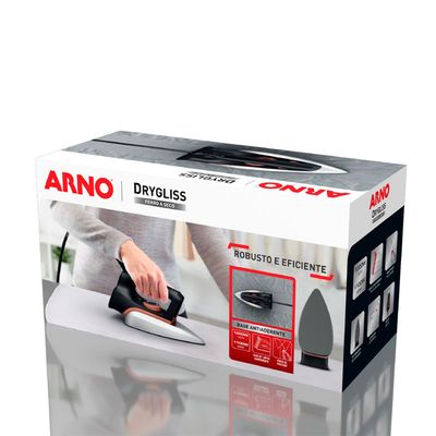 Ferro a Seco Antiaderente 1200w FS31 Preto e Terracota 220v Arno Preto com Terracota / 220V
