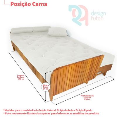 Sofá Cama Paris Ripado Branco Acquablock Azul Royal Nobre
