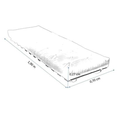 Sofa Cama Solteiro Futon Dobrável Fendi Acquablock
