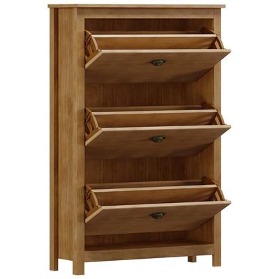 Sapateira De Madeira 80cm 3 Portas Lázio Freijó F07 - Mpozenato