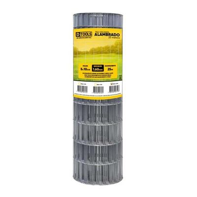 Tela Alambrado 25x1,50m Fio 1,6mm Malha 5x10cm - Dtools