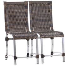 10 Cadeiras Haiti E Mesa De Jantar 240x100 Alumínio - Trama Argila