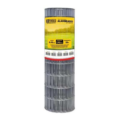 Tela Alambrado 25x1,50m Fio 1,9mm Malha 5x10cm - Dtools