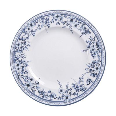 Prato Raso Tramontina Azzura Em Porcelana Decorada 28 Cm Tramontina