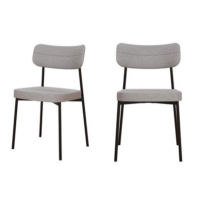 Cadeira Mynna Fixa C/4 Pes 525 X 470 X 790 Mm C/2 Un. Corriente Cinza Claro Corriente Cinza Claro
