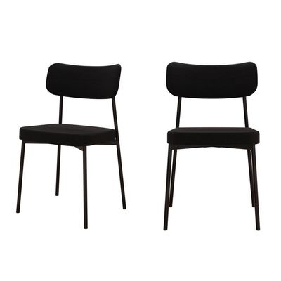 Cadeira Mynna Fixa C/4 Pes 525 X 470 X 790 Mm C/2 Un. Preto Preto