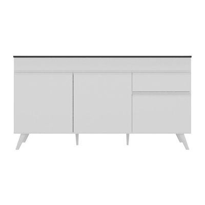 Balcão Cozinha Gabinete Pia 150Cm 3 Portas Mp2072.891 Branco