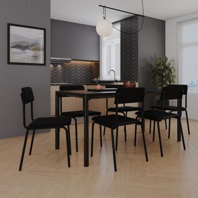 Cadeira Fit Fixa C/4 Pes 475 X 505 X 810 Mm C/4 Un. Preto Preto