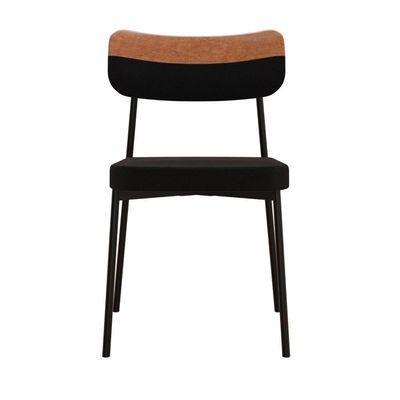 Cadeira Mynna Fixa C/4 Pes 525 X 470 X 790 Mm C/4 Un. Preto/courino Caramelo Preto/courino Caramelo