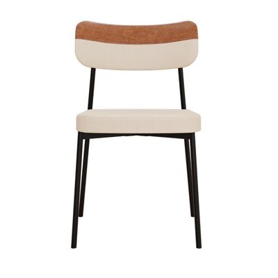 Cadeira Mynna Fixa C/4 Pes 525 X 470 X 790 Mm C/1 Un. Aramelo Crt Areia/courino Caramelo