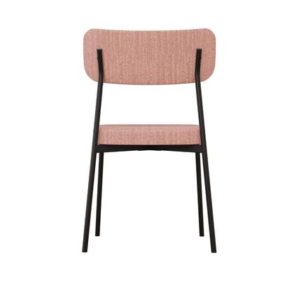 Cadeira Mynna Fixa C/4 Pes 525 X 470 X 790 Mm C/2 Un. Preto Linked Rosa/courino Preto