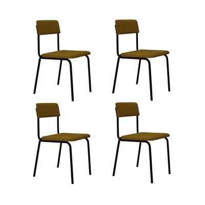 Cadeira Fit Fixa C/4 Pes 475 X 505 X 810 Mm C/4 Un. Mostarda Mostarda