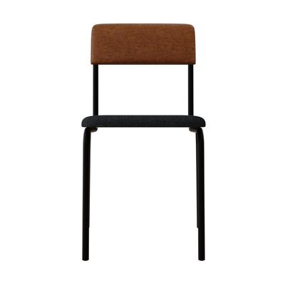 Cadeira Fit Fixa C/4 Pes 475 X 505 X 810 Mm C/4 Un. Caramelo Crt Cinza/courino Caramelo
