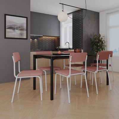 Cadeira Fit Fixa C/4 Pes 475 X 505 X 810 Mm C/4 Un Pés Brancos. Tulipa Rose Tulipa Rose