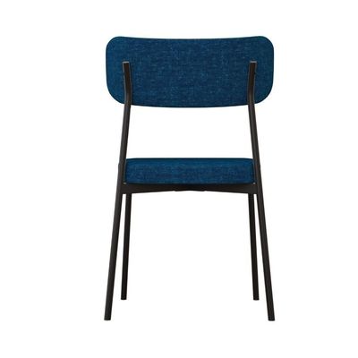 Cadeira Mynna Fixa C/4 Pes 525 X 470 X 790 Mm C/2 Un. Preto Corriente Azul/courino Preto