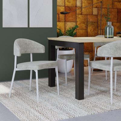 Cadeira Bless Fixa C/4 Pés 53 X 55 X 78cm Pés Brancos. Lautrec Off White Lautrec Off White