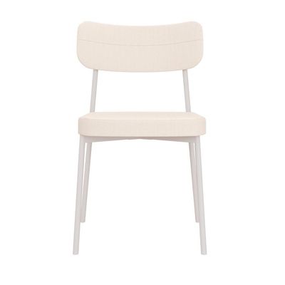 Cadeira Mynna Fixa C/4 Pes 525 X 470 X 790 Mm C/2 Um Pés Brancos. Corriente Palha Corriente Palha