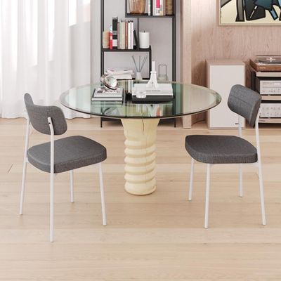 Cadeira Mynna Fixa C/4 Pes 525 X 470 X 790 Mm C/1 Un Pés Brancos. Corriente Cinza Corriente Cinza