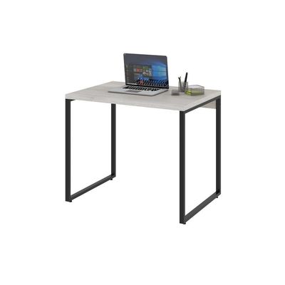 Mesa Kuadra Office 90x60x75cm Snow Estrutura Preta
