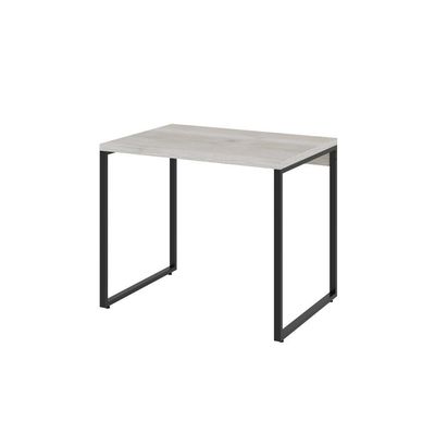 Mesa Kuadra Office 90x60x75cm Snow Estrutura Preta