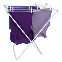 Varal De Chão Slim Branco 79x42cm - Estrutura Em Aço - Peças Em Polipropileno