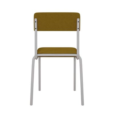 Cadeira Fit Fixa C/4 Pes 475 X 505 X 810 Mm C/2 Un Pés Brancos. Mostarda Mostarda