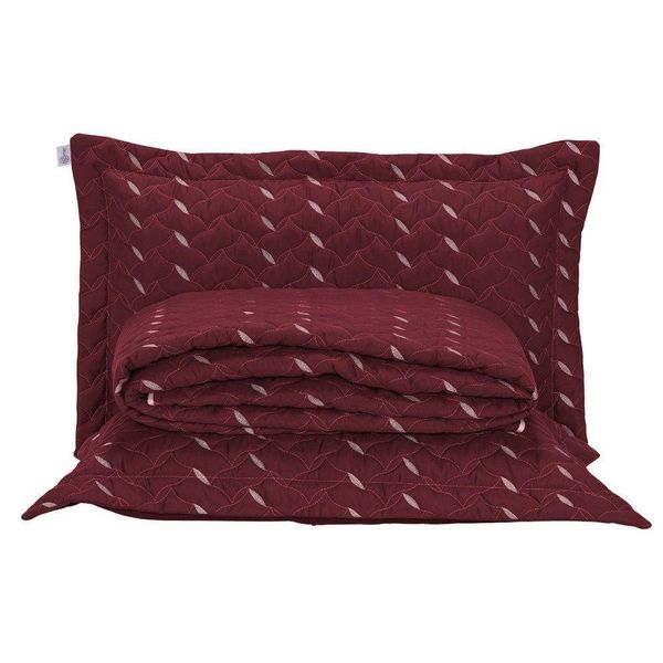 Cobre Leito Bordado 400 Fios Heitor Casal King 100% Poliéster - Vermelho