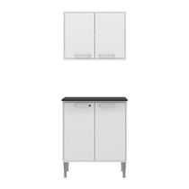 Armário De Cozinha Com Balcão Multimóveis 2 Portas Branco