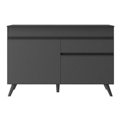Balcão Cozinha Gabinete Pia 120Cm 2 Portas Mp3680.895 Preto