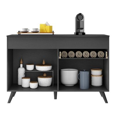 Balcão Cozinha Gabinete Pia 120Cm 2 Portas Mp3680.895 Preto