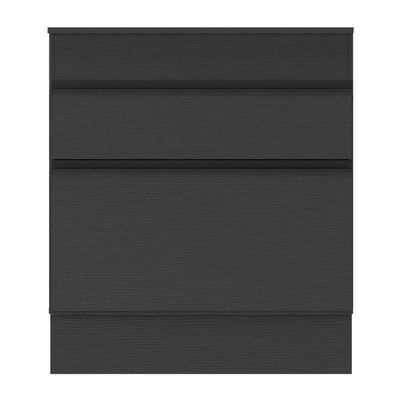 Balcão Cozinha Para Cooktop 70 Cm 1 Porta 1 Gaveta Preto