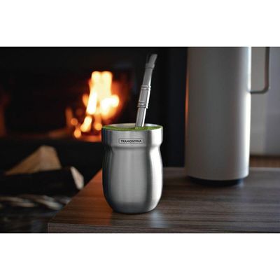 Cuia Térmica Tramontina Em Aço Inox 240 Ml