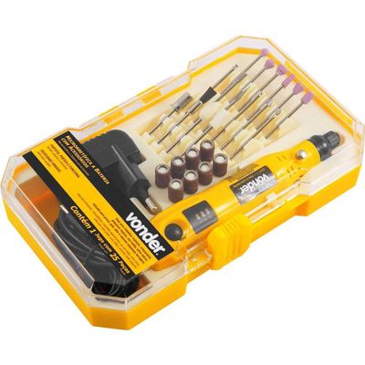 Microrretífica a bateria 36 V bivolt com 24 acessórios MBV 036 VONDER