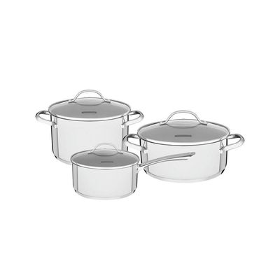 Jogo De Panelas Aço Inox 3 Pç. Tramontina