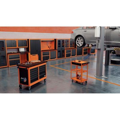 Armário Para Ferramentas 2 Portas Com Visores E 5 Gavetas Tramontina Pro Laranja Tramontina