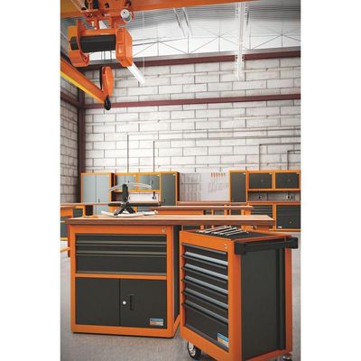 Armário Para Ferramentas 2 Portas Com Visores E 5 Gavetas Tramontina Pro Laranja Tramontina