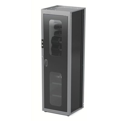 Armário Smart System Para Ferramentas 1 Porta, 29 Caixas Plásticas Bin E Visor Tramontina Cinza