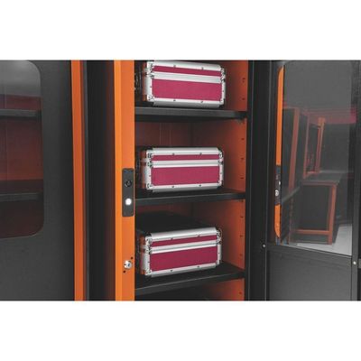 Armário Smart System Para Ferramentas 1 Porta, 29 Caixas Plásticas Bin E Visor Tramontina Cinza