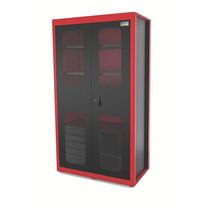 Armário Vertical Para Ferramentas 2 Portas Com Visores E 5 Gavetas Tramontina Vermelho