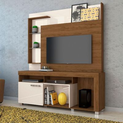 Estante Home Para Tv 50 Polegadas ícaro Naturale Off White Madetec