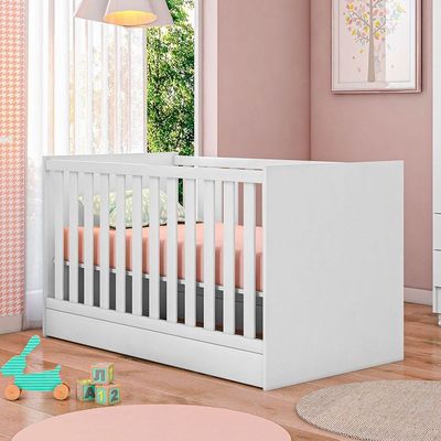 Berço Infantil Mini Cama Mdp Doce Mel Branco