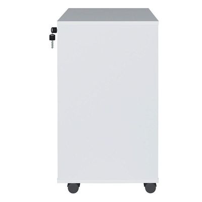 Gaveteiro 4 Gavetas Com Chave E Rodízios Pit Branco