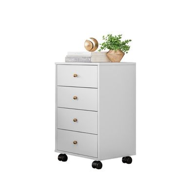 Gaveteiro 4 Gavetas Com Rodizios Office Estônia Branco