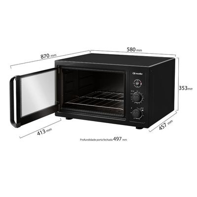 Forno Elétrico Mueller 50L MFB50B Preto 110V